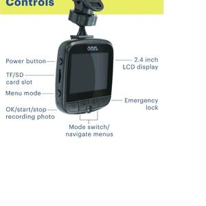 Drive Onn Running Dash Camera with 2.4 Inch LCD Display
